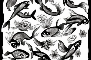 Koi fish tattoo idea