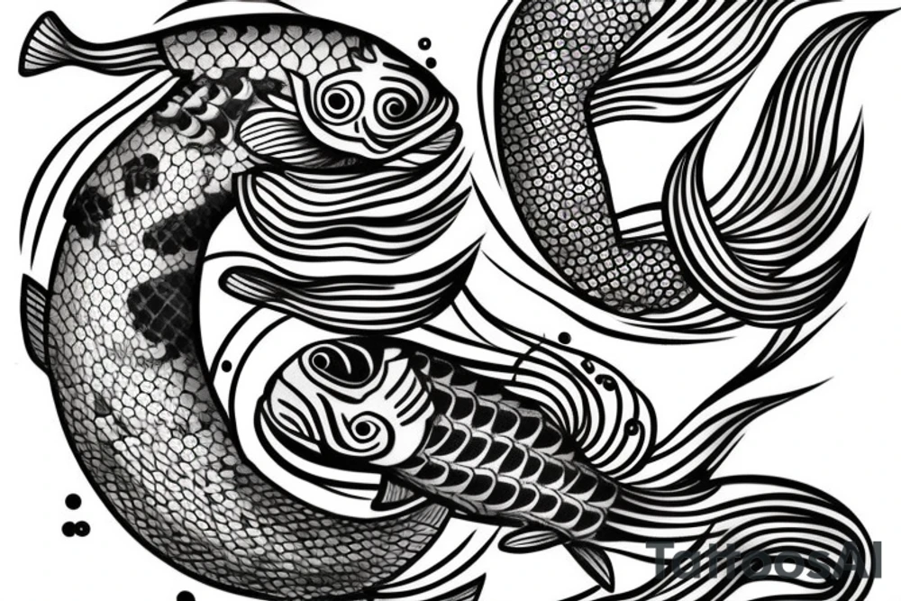 Koi fish tattoo idea