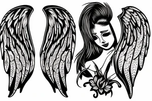 Angel and animals tattoo idea