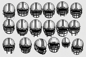 Hand holding a football helmet tattoo idea