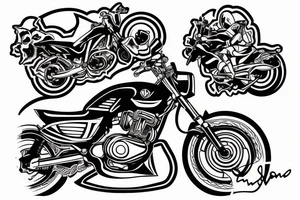 Honda moto time tattoo idea
