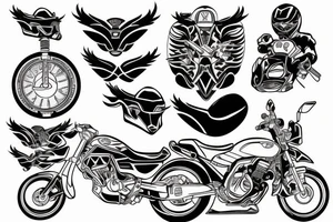 Honda moto time tattoo idea