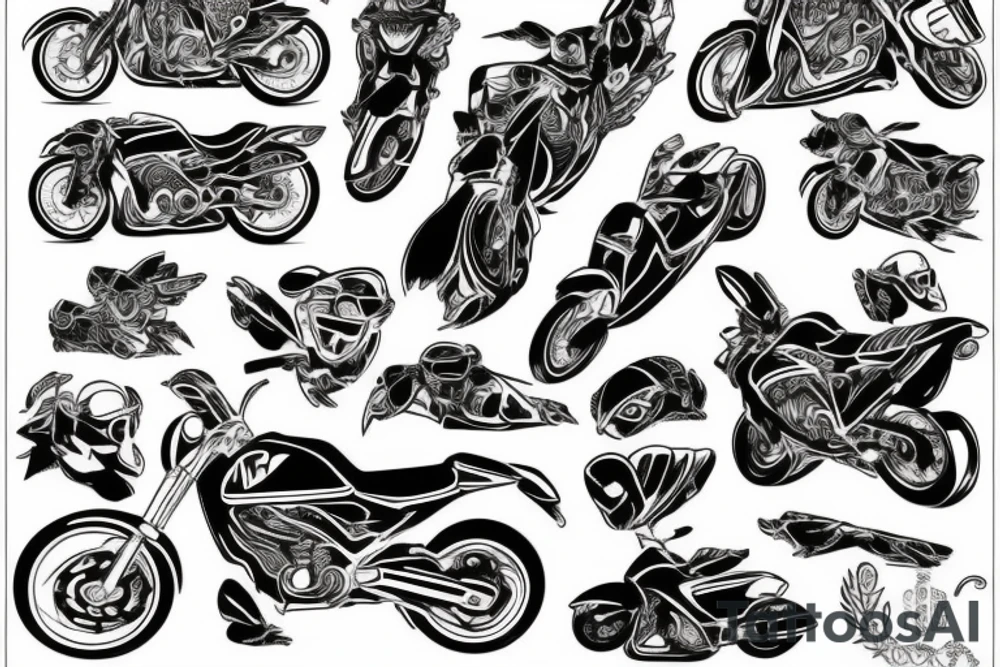 Honda moto tattoo idea