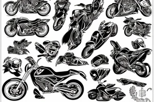 Honda moto tattoo idea