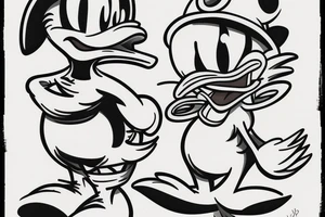 tired of life donald duck tattoo idea