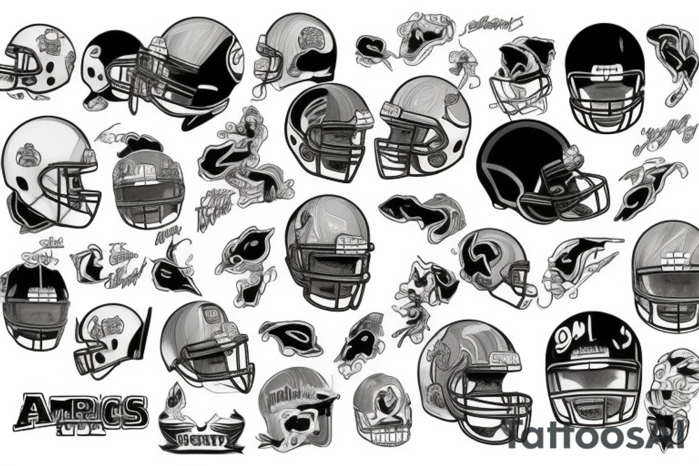 American football tattoo idea