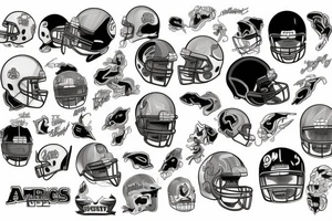 American football tattoo idea
