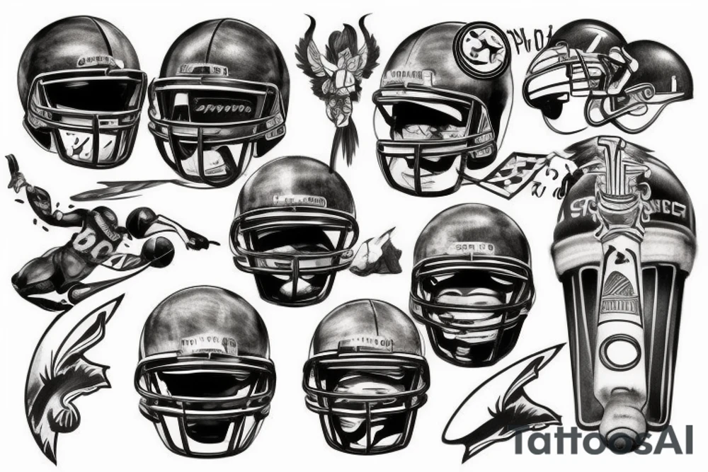 American football tattoo idea