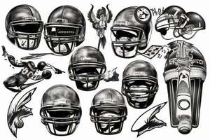American football tattoo idea