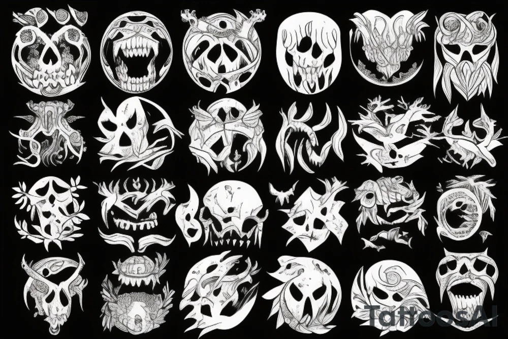 Monster in forest tattoo idea