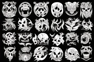 Monster in forest tattoo idea