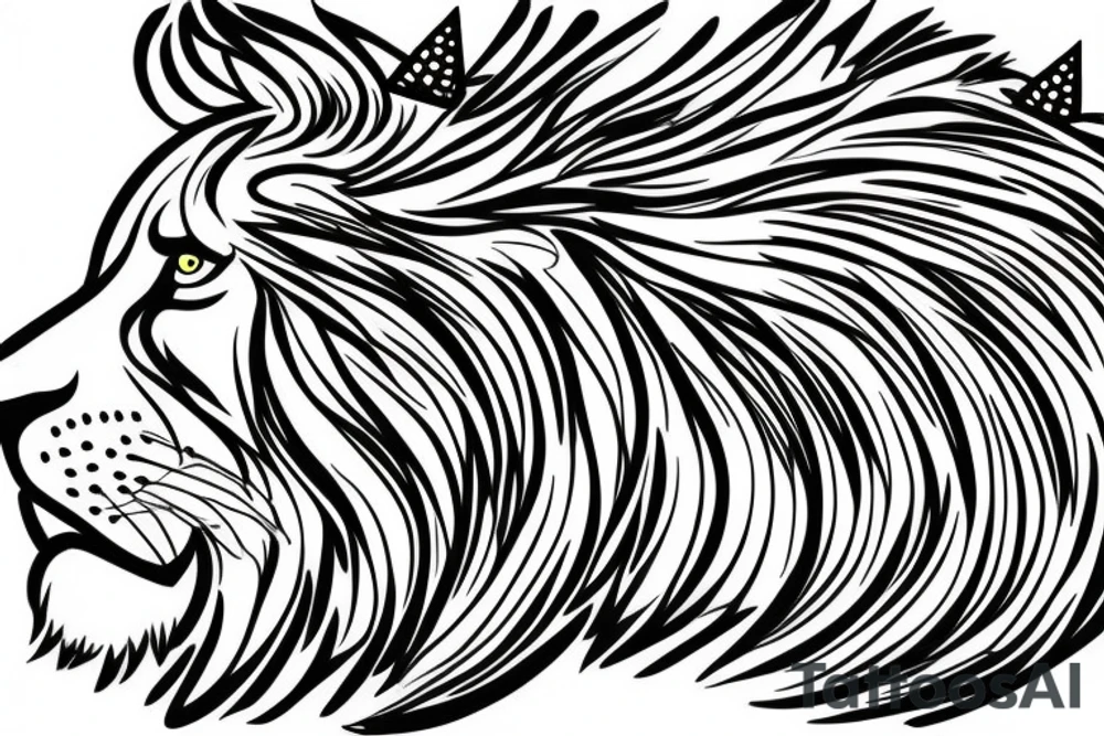 Lion with crown tattoo idea