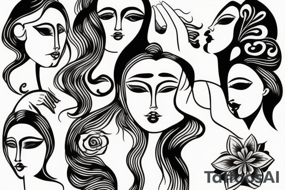 Sexy woman tattoo idea