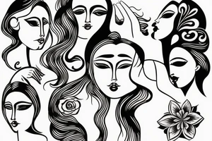 Sexy woman tattoo idea