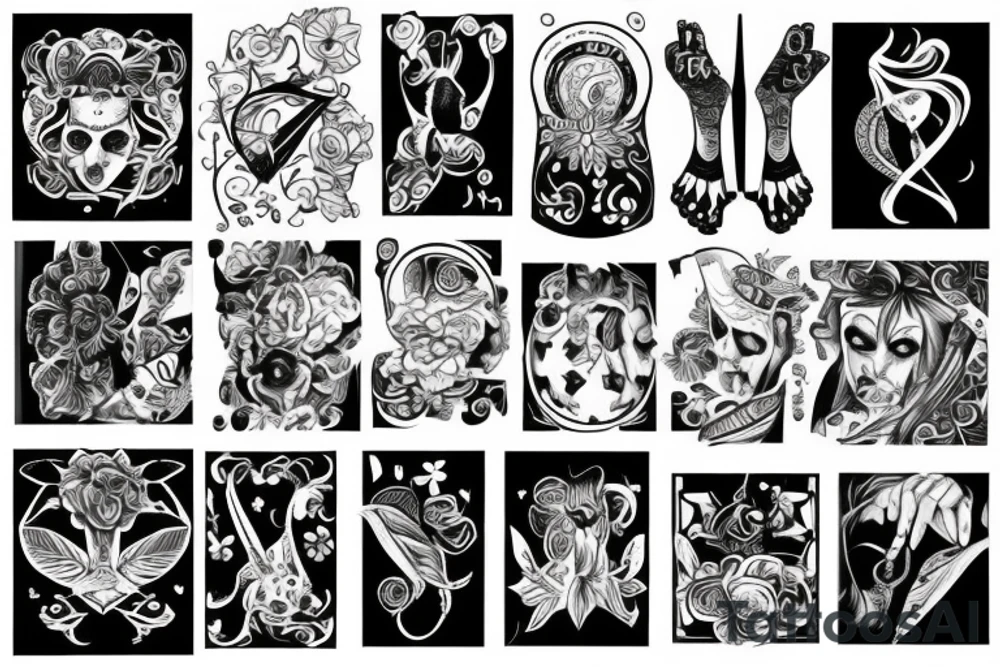 Smutna kobieta tattoo idea