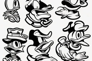 tired of life donald duck cigar tattoo idea