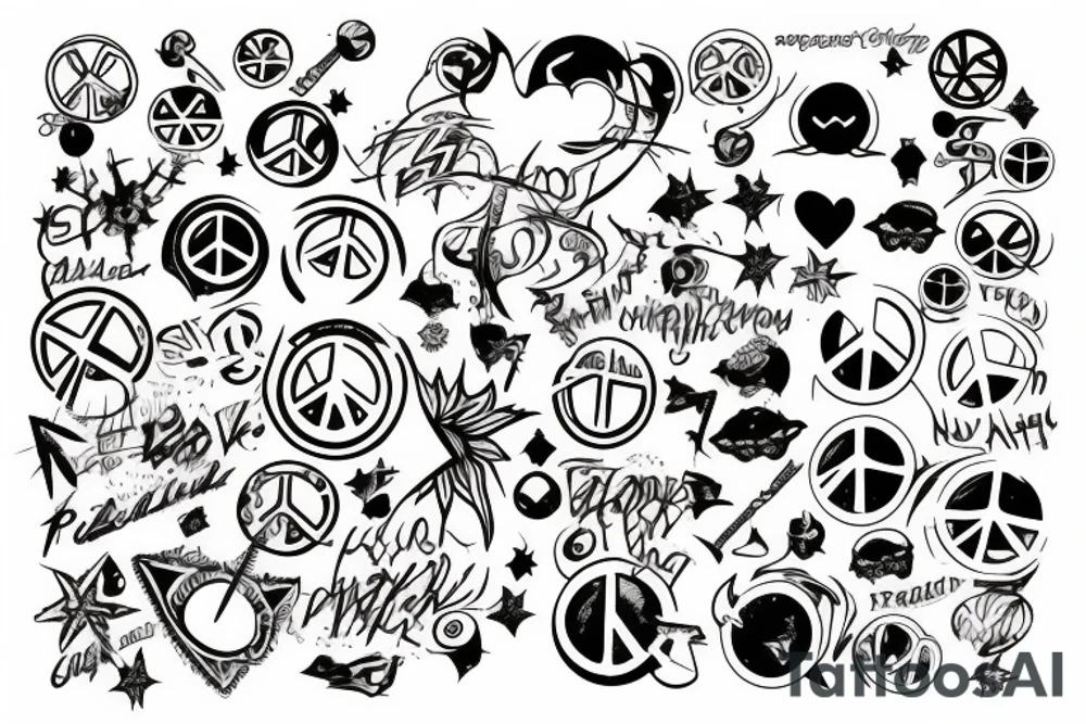 Peace and chaos tattoo idea