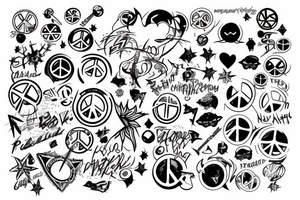 Peace and chaos tattoo idea