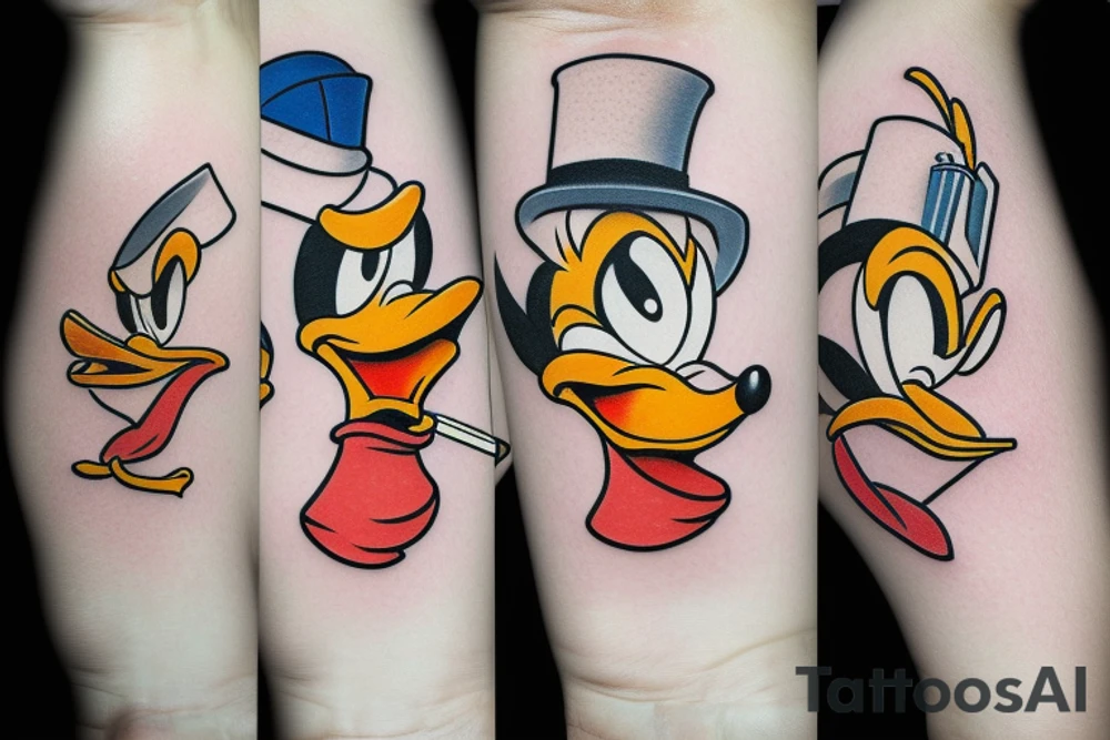 donald duck cigar tattoo idea