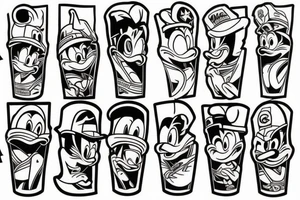 donald duck cigar tattoo idea