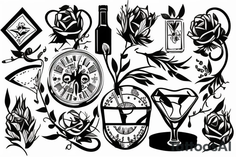 Alkohol tattoo idea