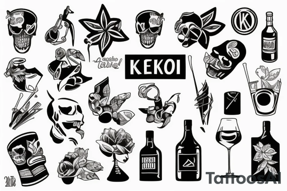 Alkohol tattoo idea