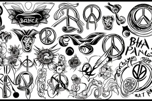 Peace and chaos balance tattoo idea