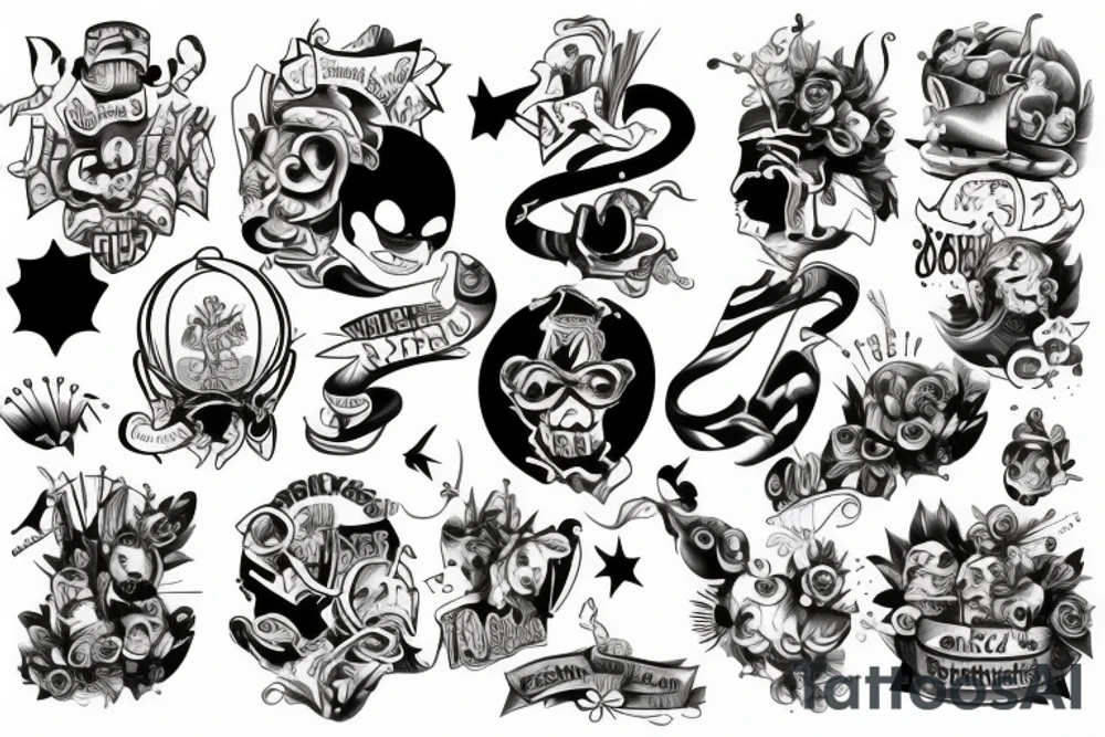 Two side success tattoo idea
