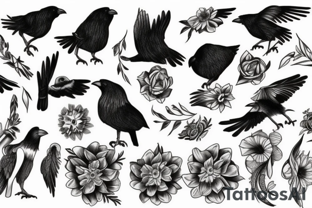 Crow tattoo idea