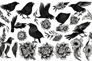 Crow tattoo idea
