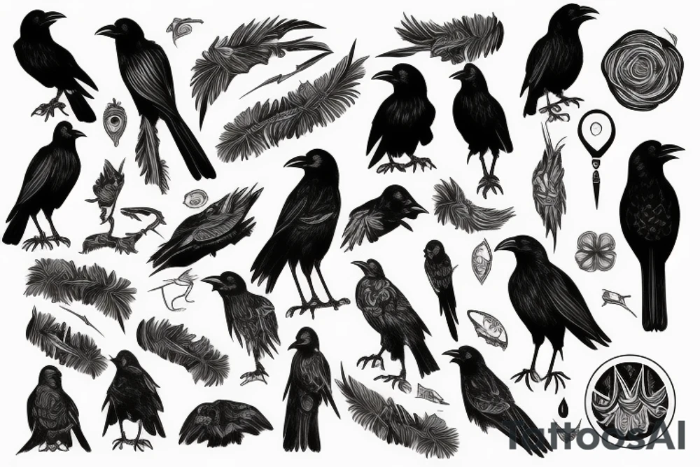 Crow tattoo idea