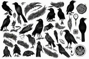 Crow tattoo idea