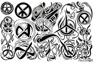 Balance beetween peace and chaos tattoo idea