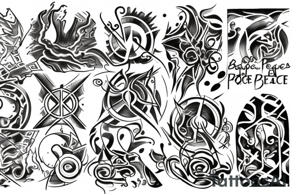 Balance beetween peace and chaos tattoo idea