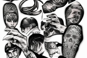 Two side money tattoo idea