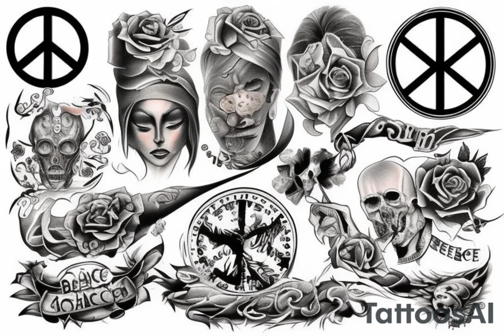 Balance beetween peace and chaos tattoo idea