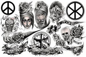 Balance beetween peace and chaos tattoo idea