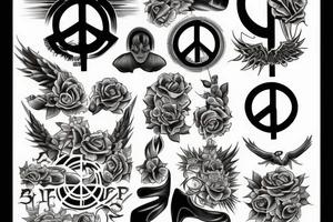 Balance beetween peace and chaos tattoo idea