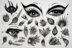 Thorn under crying eye tattoo idea