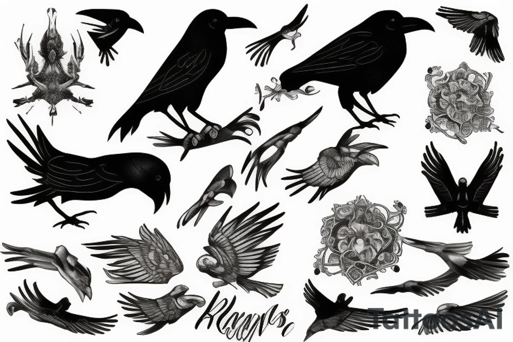raven tattoo idea