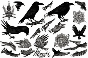 raven tattoo idea