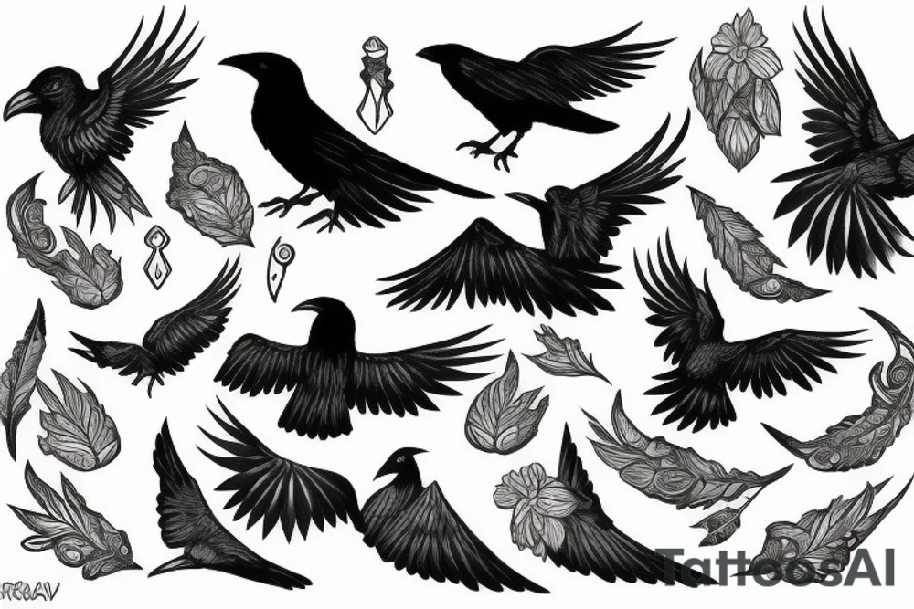 raven tattoo idea
