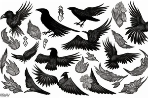 raven tattoo idea