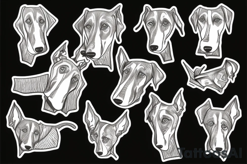 angry doberman tattoo idea