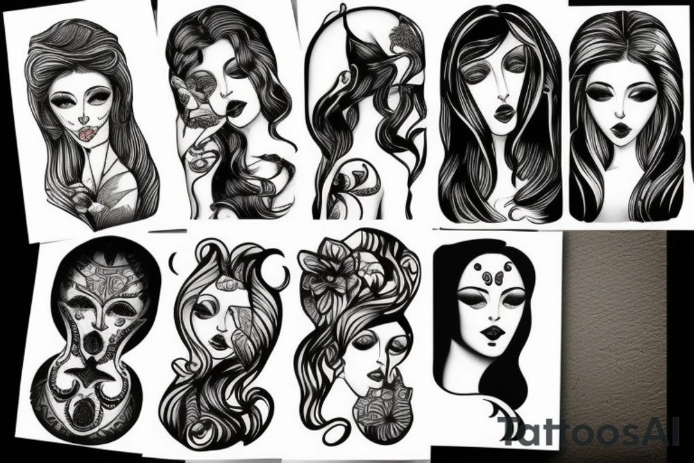 Sexy woman tattoo idea
