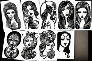 Sexy woman tattoo idea