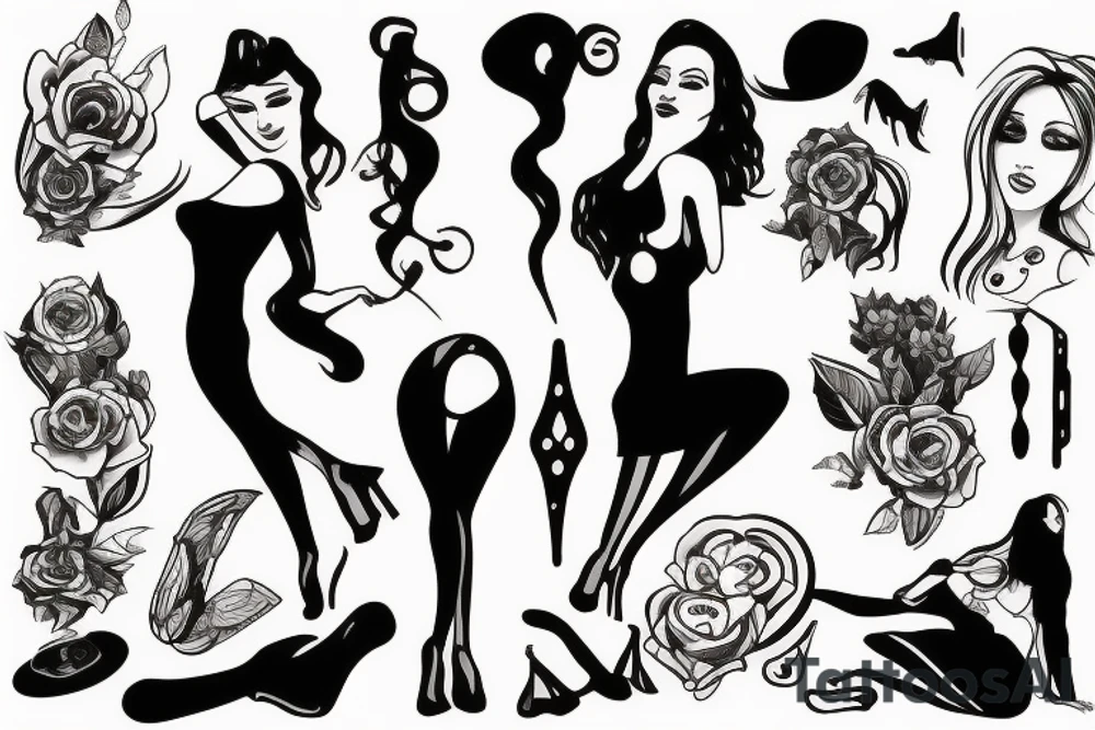 Sexy woman tattoo idea