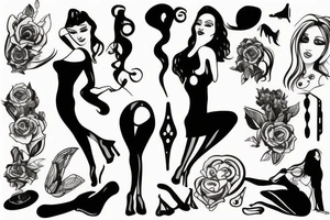 Sexy woman tattoo idea