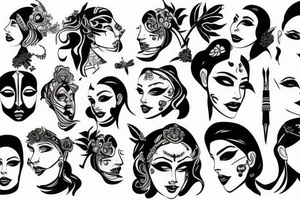 ancient face tattoo idea