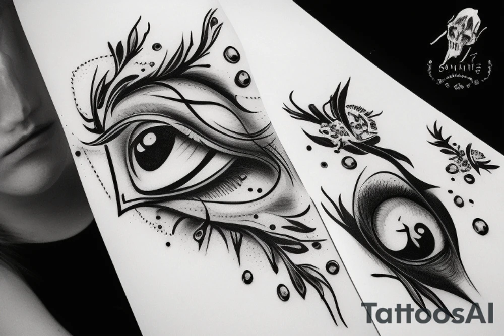 Thorn under crying eye tattoo idea